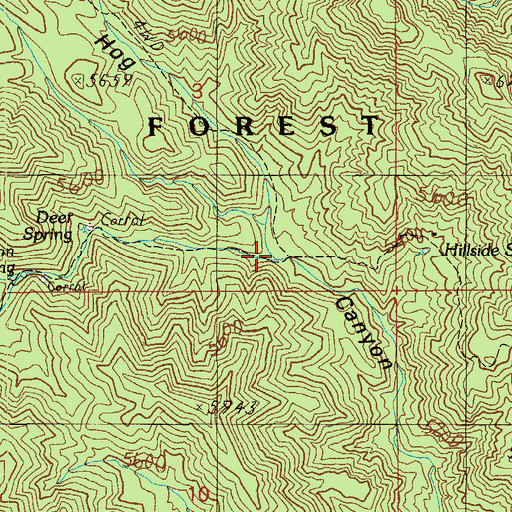Topographic Map of Hinton Canyon, AZ