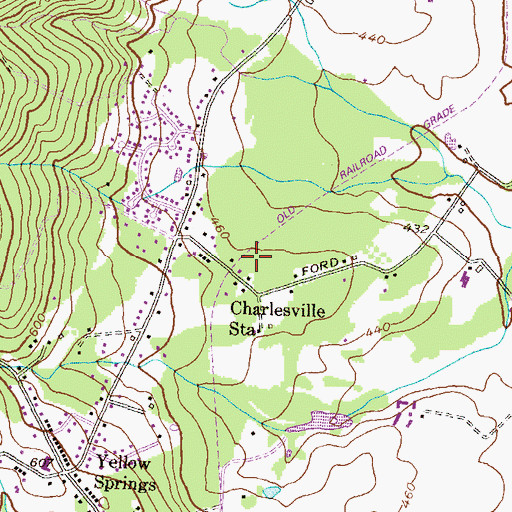Topographic Map of Charlesville Station, MD