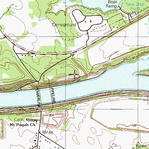 Topographic Map of Chesapeake and Delaware Canal, DE