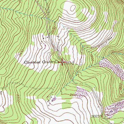Topographic Map of Chestnut Grove Church, MD