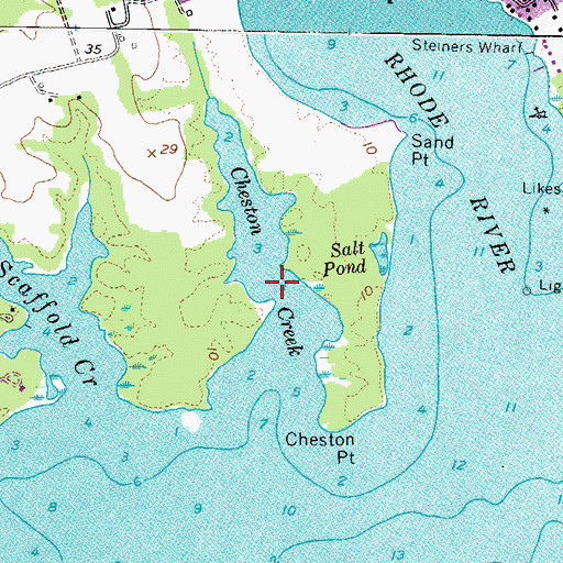 Topographic Map of Cheston Creek, MD