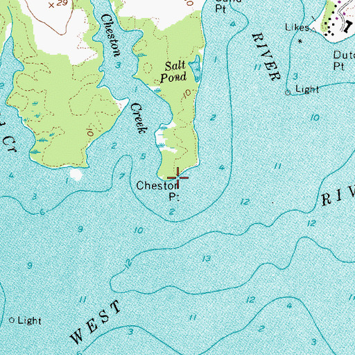 Topographic Map of Cheston Point, MD