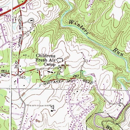 Topographic Map of Childrens Fresh Air Camp, MD