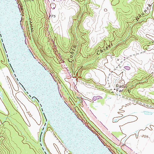 Topographic Map of Chisel Branch, MD