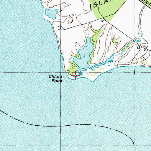 Topographic Map of Chlora Point, MD