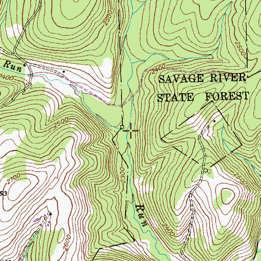Topographic Map of Christley Run, MD