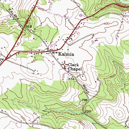 Topographic Map of Clark Chapel, MD