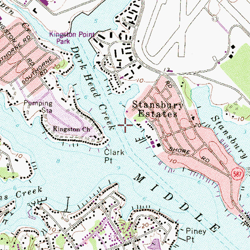 Topographic Map of Clark Point, MD