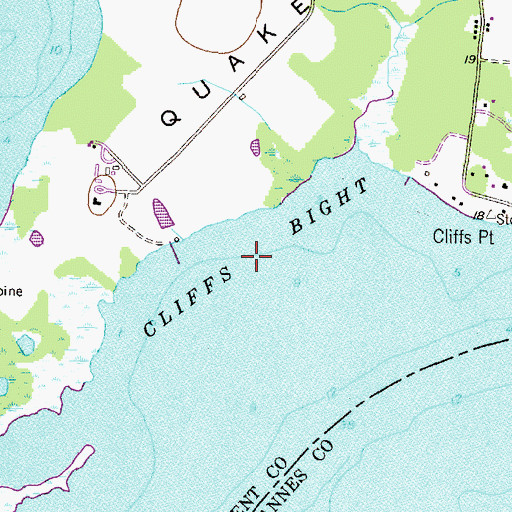 Topographic Map of Cliffs Bight, MD