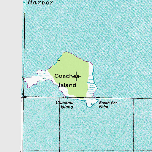 Topographic Map of Coaches Island, MD