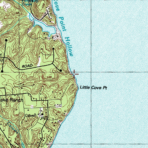 Topographic Map of Cobb Creek, MD