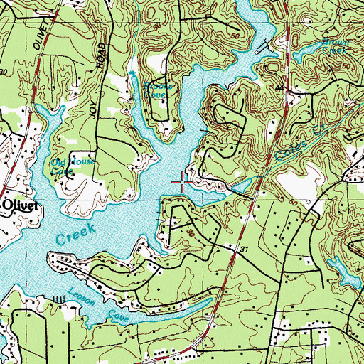 Topographic Map of Coles Creek, MD