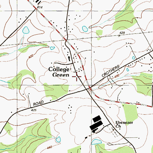 Topographic Map of College Green, MD