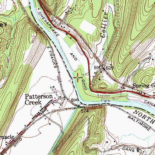 Topographic Map of Collier Run, MD