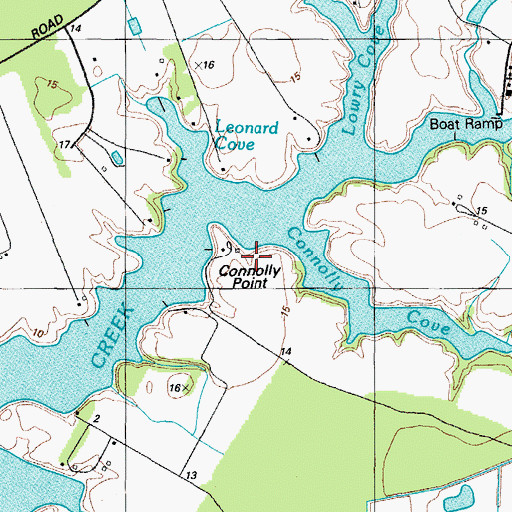 Topographic Map of Connolly Point, MD