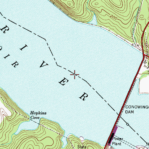 Topographic Map of Conowingo Reservoir, MD