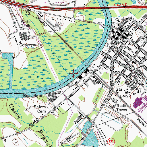 Topographic Map of Costen Branch, MD