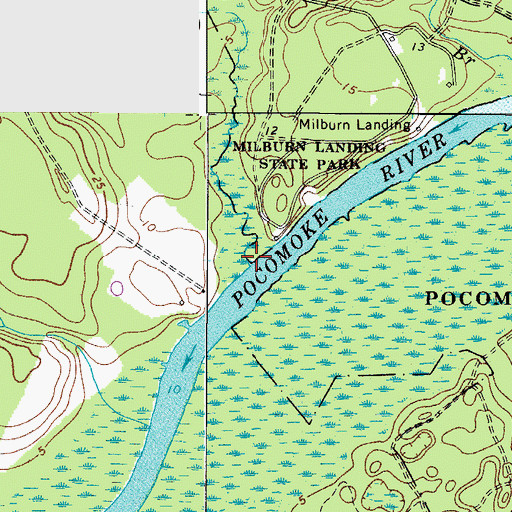 Topographic Map of Cottingham Mill Run, MD