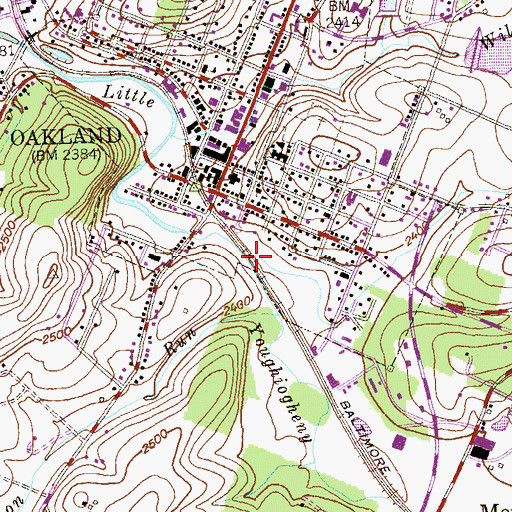 Topographic Map of Cotton Run, MD