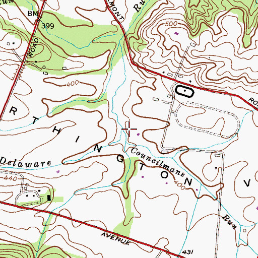 Topographic Map of Councilmans Run, MD