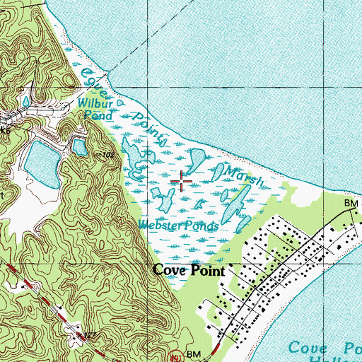 Topographic Map of Cove Point Marsh, MD