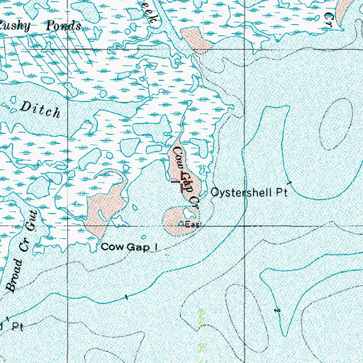 Topographic Map of Cow Gap Creek, MD