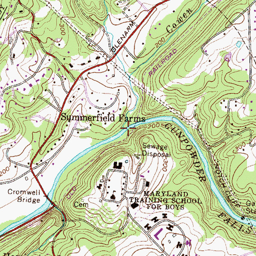 Topographic Map of Cowen Run, MD