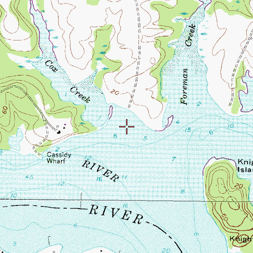 Topographic Map of Cox Creek, MD