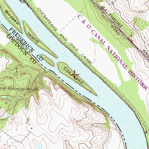 Topographic Map of Cox Island, MD