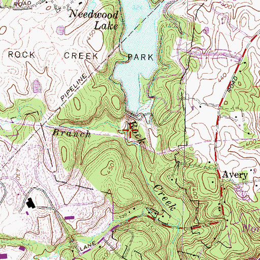 Topographic Map of Crabbs Branch, MD