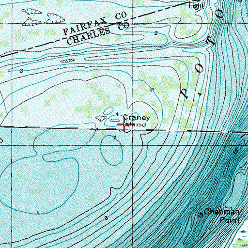 Topographic Map of Craney Island, MD