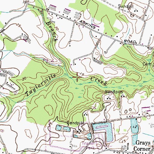 Topographic Map of Crippen Branch, MD