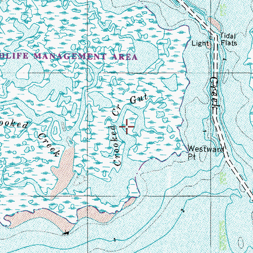 Topographic Map of Crooked Creek Gut, MD