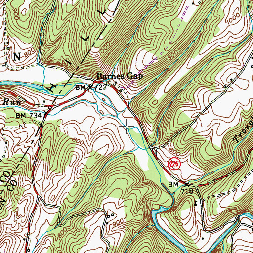 Topographic Map of Crooked Run, MD