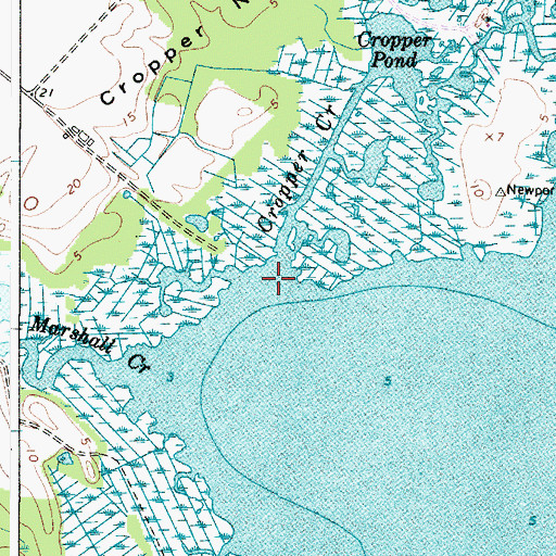Topographic Map of Cropper Creek, MD