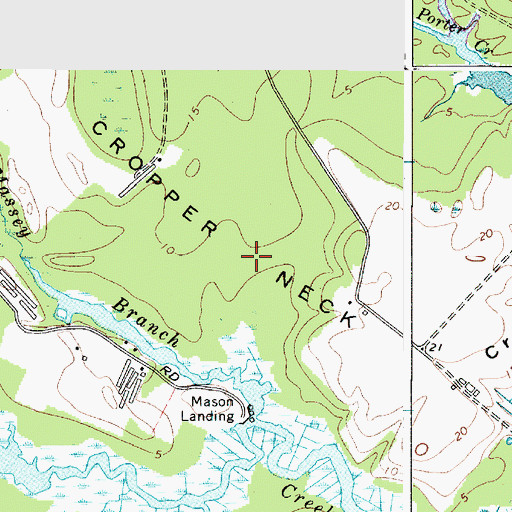 Topographic Map of Cropper Neck, MD