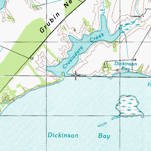 Topographic Map of Crosiadore Creek, MD