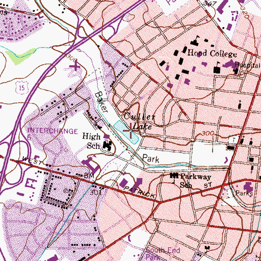 Topographic Map of Culler Lake, MD