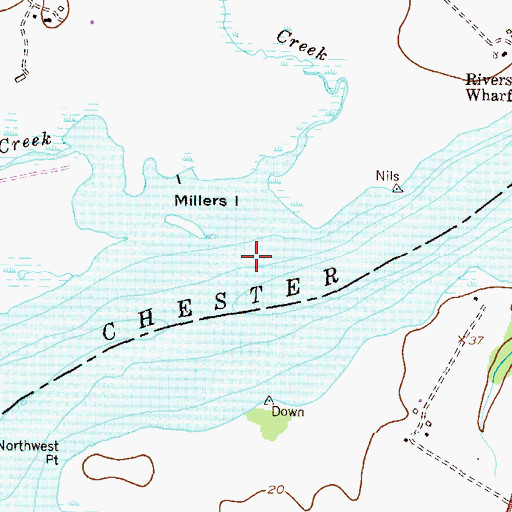 Topographic Map of Dam Creek, MD
