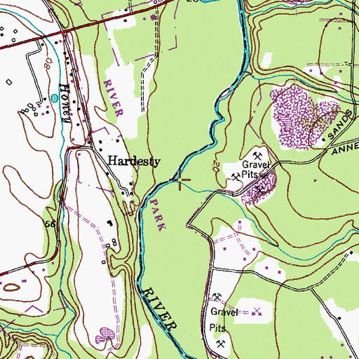 Topographic Map of Davidsonville Branch, MD