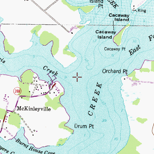 Topographic Map of Davis Creek, MD