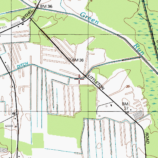 Topographic Map of Davis Ditch, MD