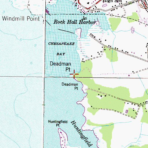 Topographic Map of Deadman Point, MD
