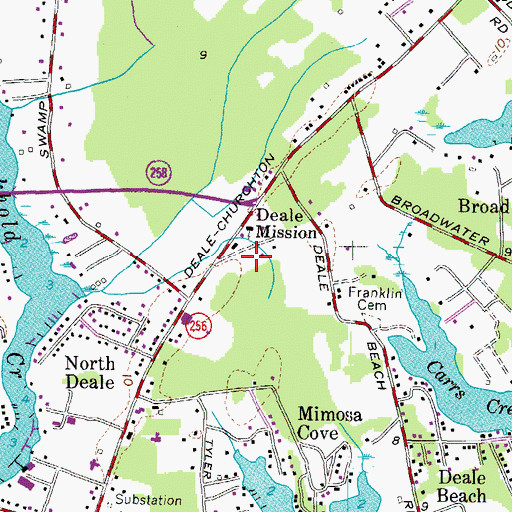 Topographic Map of Deale Mission, MD