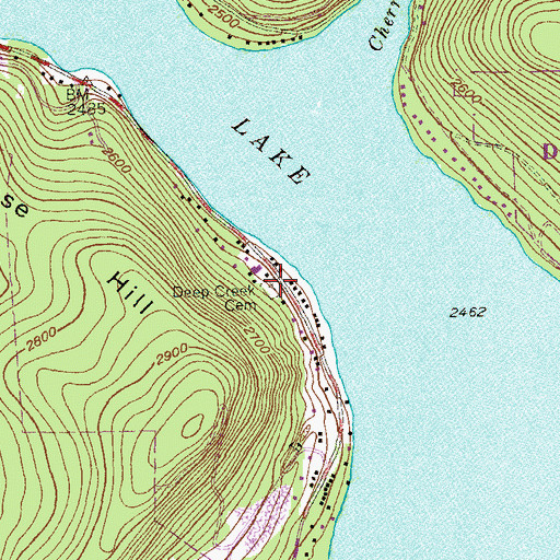 Topographic Map of Deep Creek Cemetery, MD