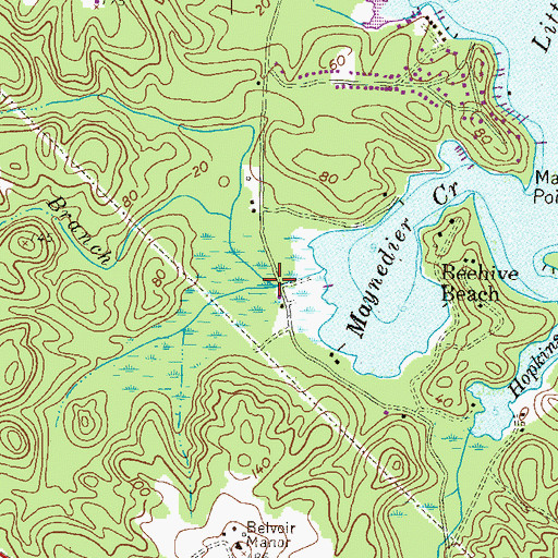 Topographic Map of Deep Ditch Branch, MD