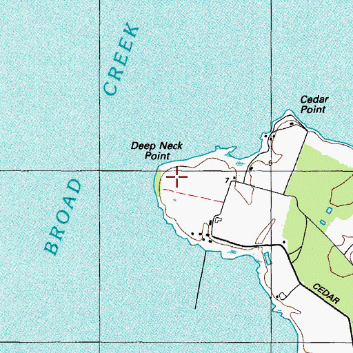 Topographic Map of Deep Neck Point, MD