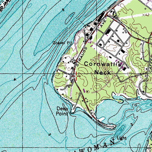 Topographic Map of Deep Point, MD