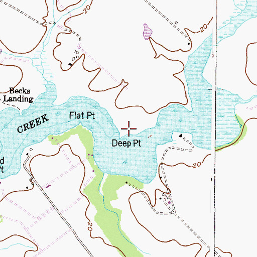 Topographic Map of Deep Point, MD