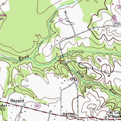 Topographic Map of Deep Run Branch, MD